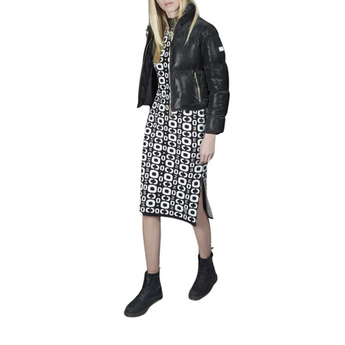 Piumino Donna corto in similpelle Nero YESZEE- Francavilla Moda